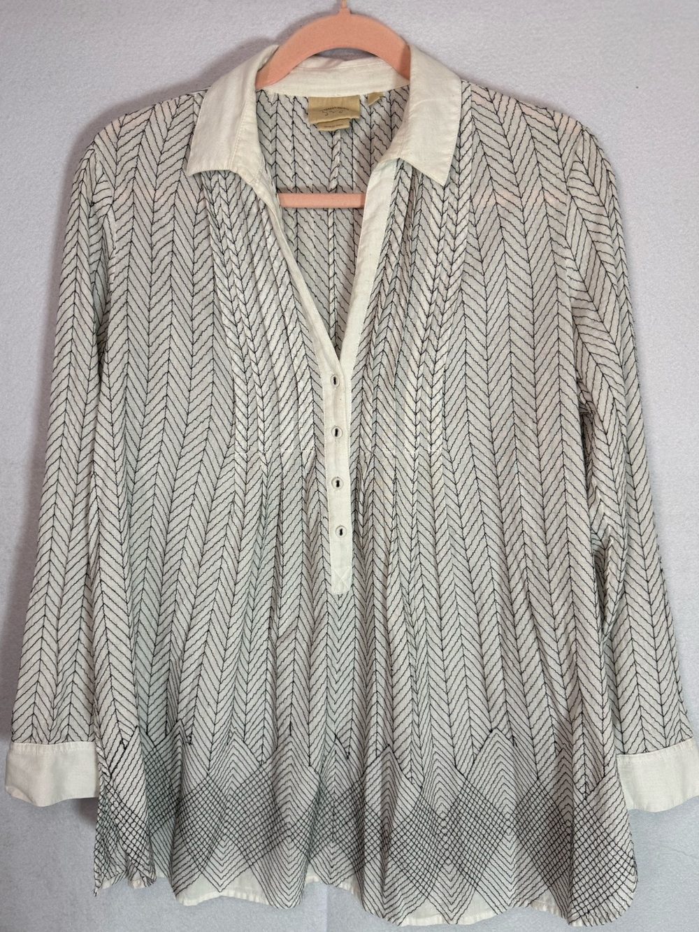 Anthropologie -Vanessa Virginia: Asha 100% Cotton Lightweight Tunic - Size 4
